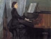 William Stott of Oldham CMS at the Piano oil on canvas